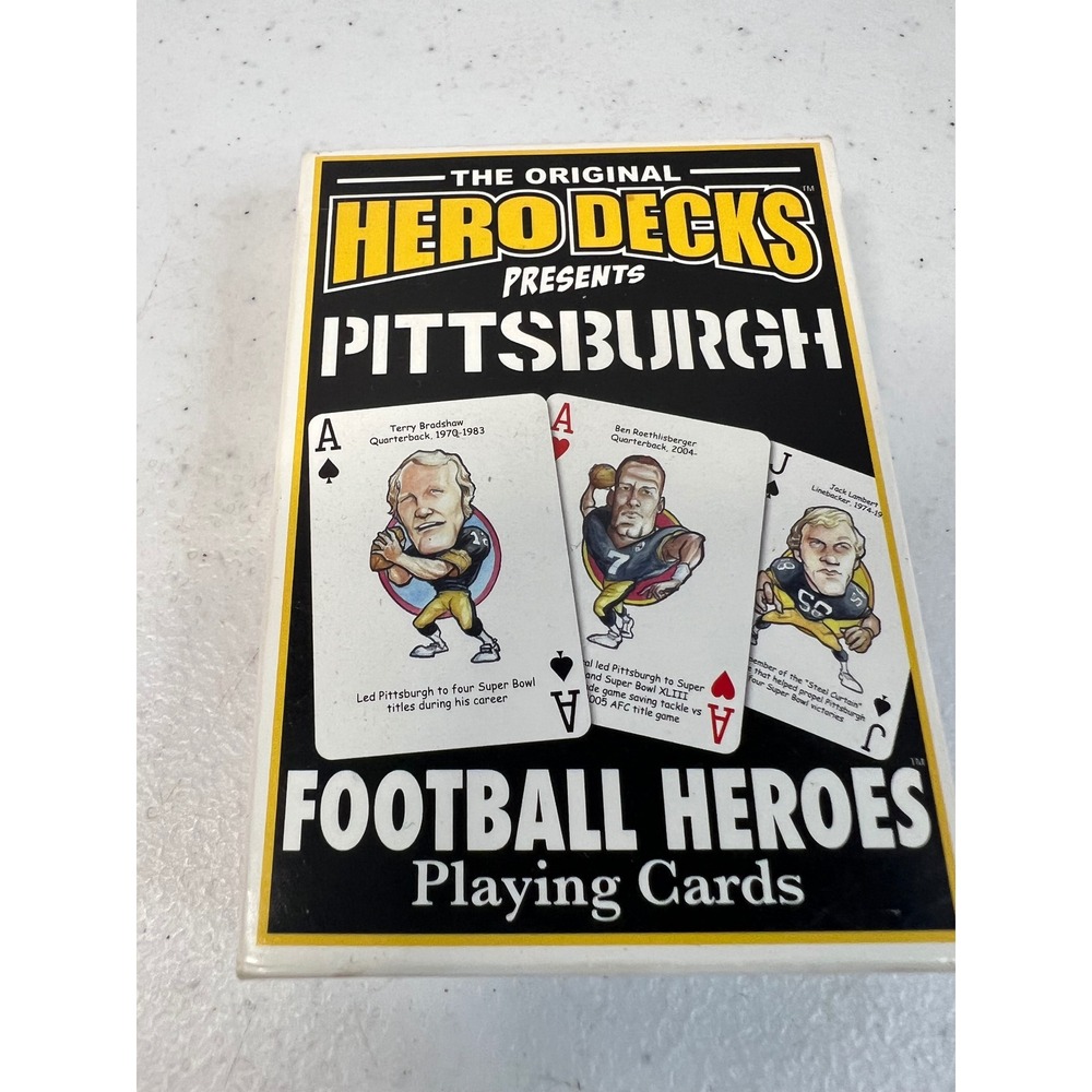 Hero Decks Pittsburgh Football Heroes Playing Cards City of Champions Steelers